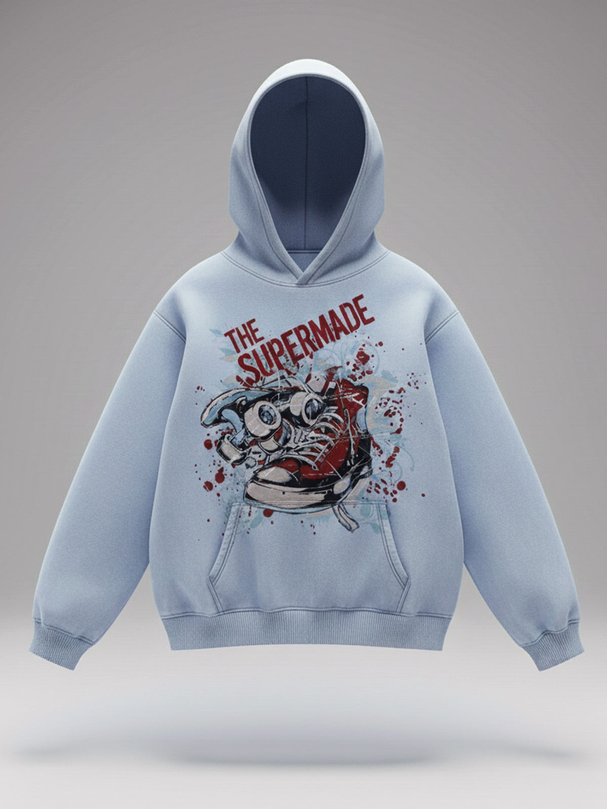 Stylish Graphic Hoodie with Bold Sneaker Design for Casual Wear