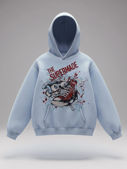 Stylish Graphic Hoodie with Bold Sneaker Design for Casual Wear