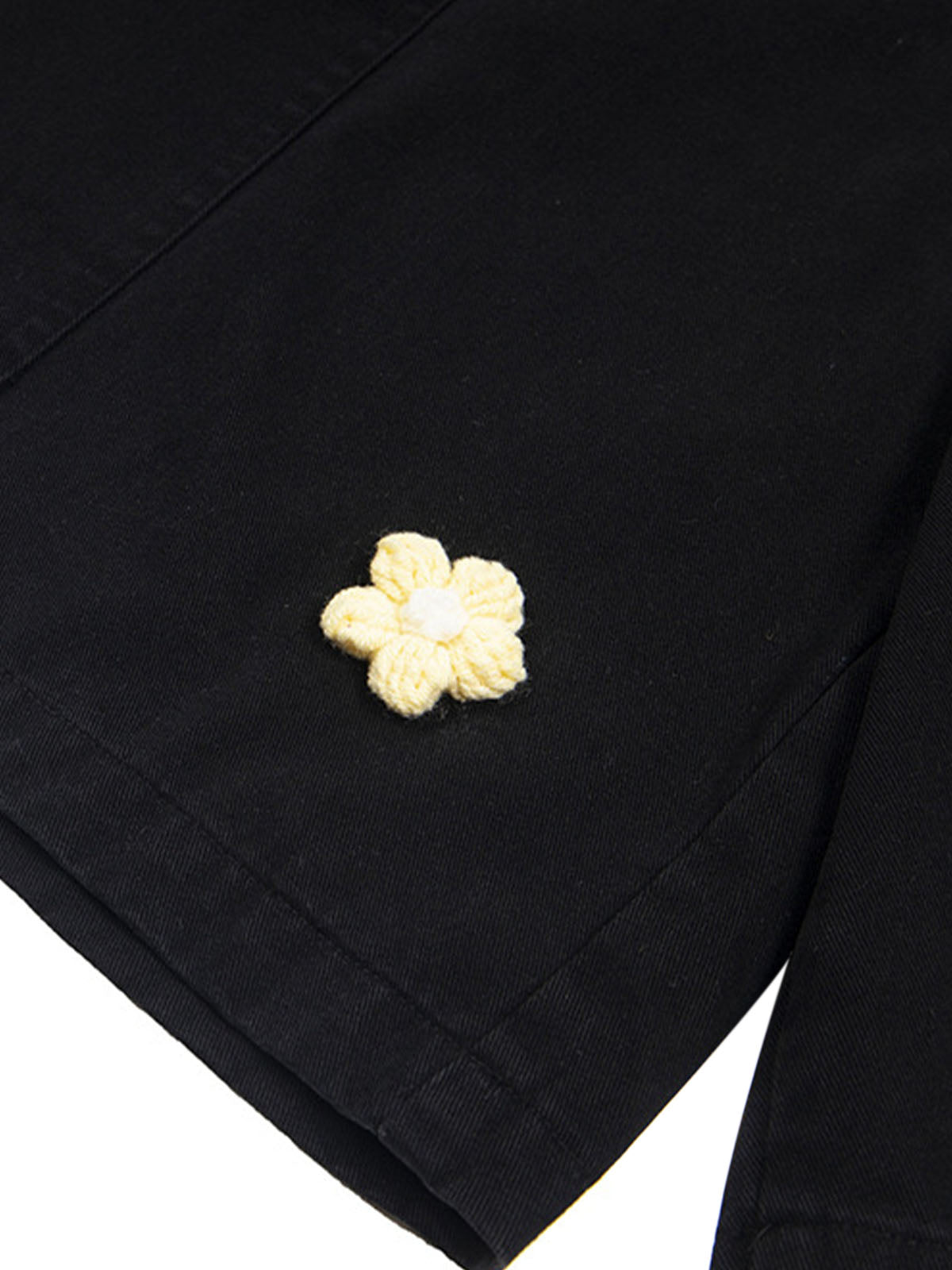 Retro Floral Embroidered Pleated Multi-Pocket Cargo Jorts