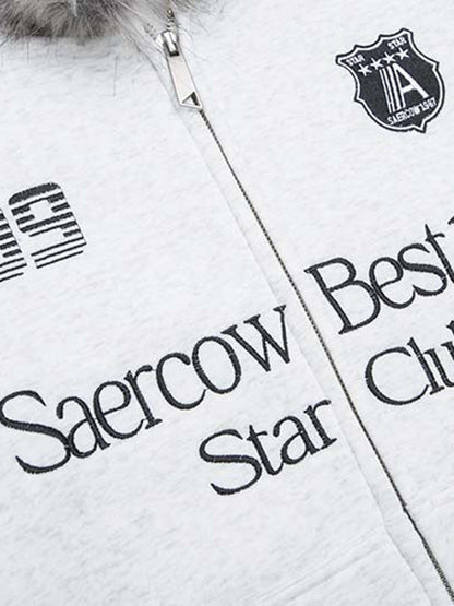 Winter Warmth Hooded Jacket with Faux Fur Trim - Perfect for Casual and Outdoor Wear