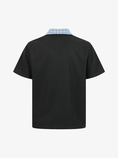 Stylish Short-Sleeve Polo Shirt with Unique Embroidered Logo for Men