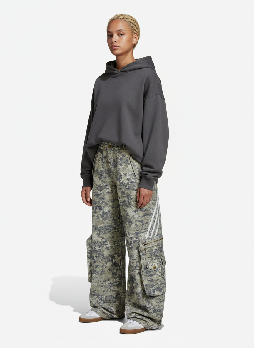 Street Camo Multi-Pocket Workwear Scimitar Pants - 2516