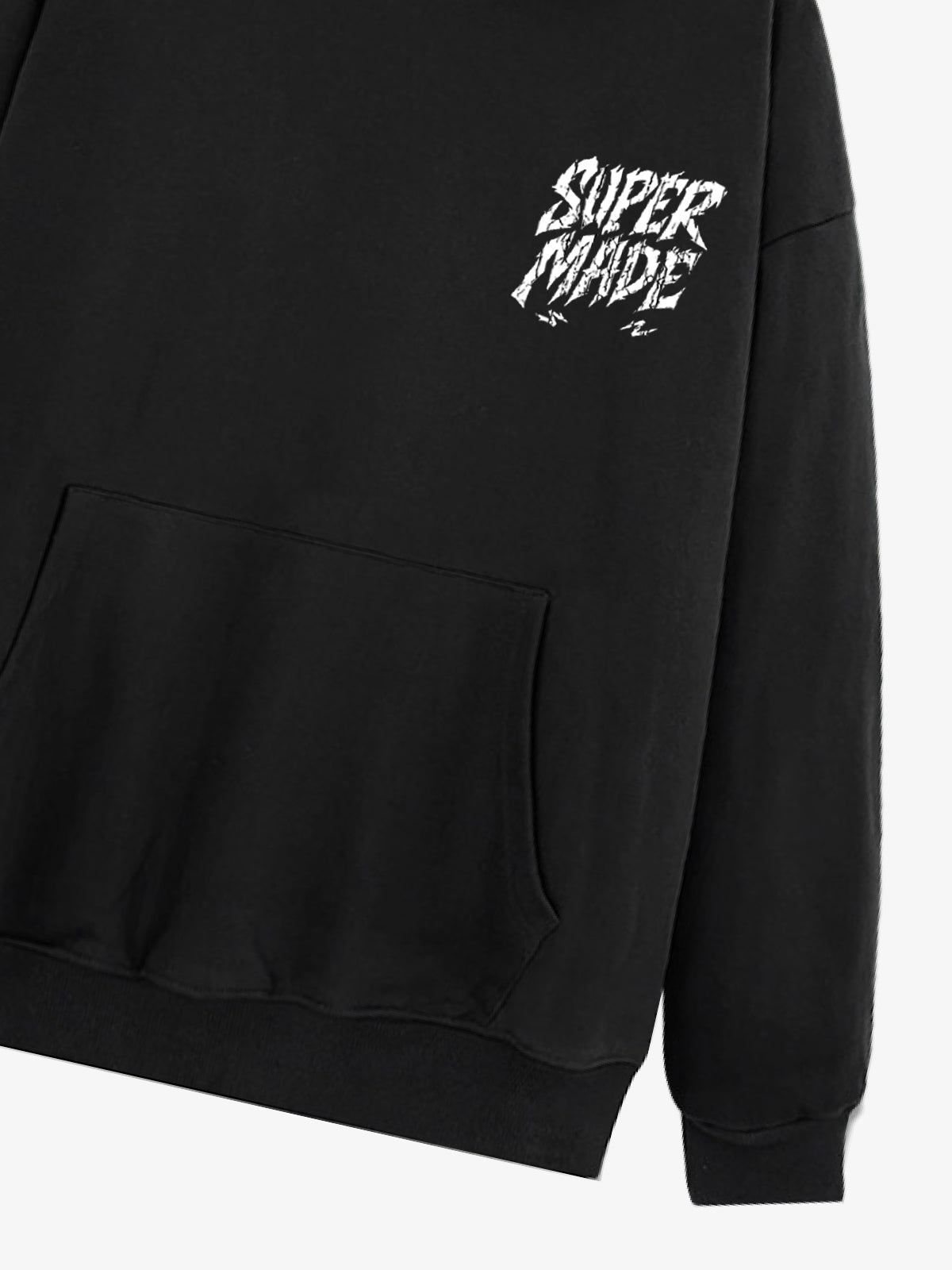 Distressed Graphic Bold Angel Wings Desig Hoodie