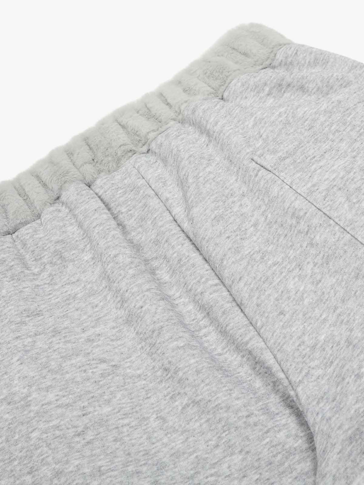 Stylish Wide-Leg Lounge Pants with Faux Fur Pom-Pom Detail