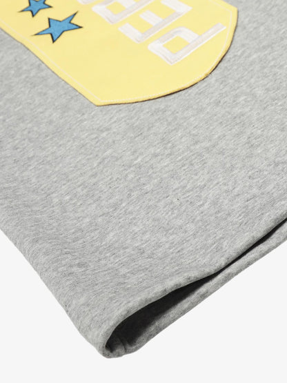 Stylish Wide-Leg Sweatpants with Patriotic Heart and Number Patch Design