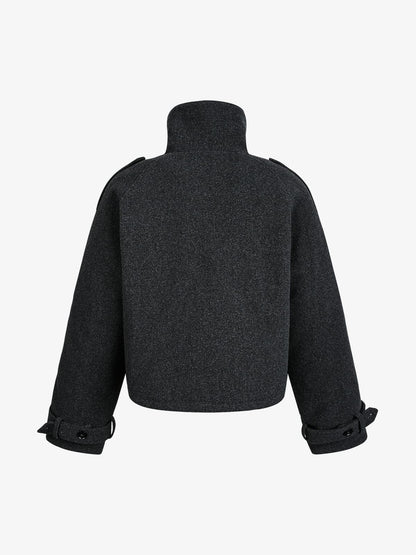 Stylish Zip-Up Jacket with Sleek Button Detail