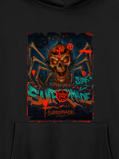 Bloody Dark Skull Spider Hoodie