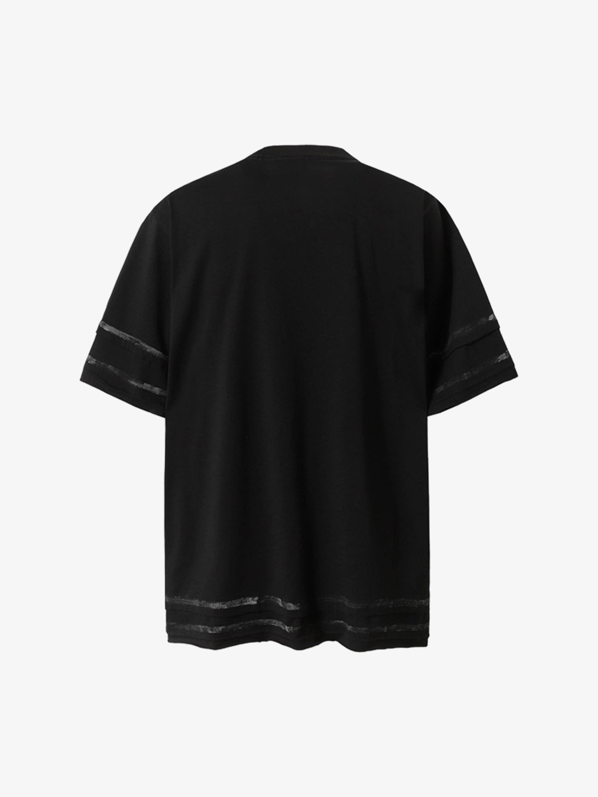 Graffiti Raw Edge Patchwork T-shirt