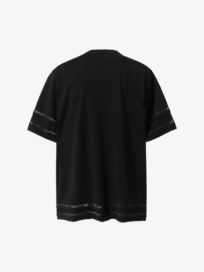 Graffiti Raw Edge Patchwork T-shirt