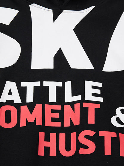 Stylish Hooded Sweatshirt with Bold Graphic Design for Everyday Wear