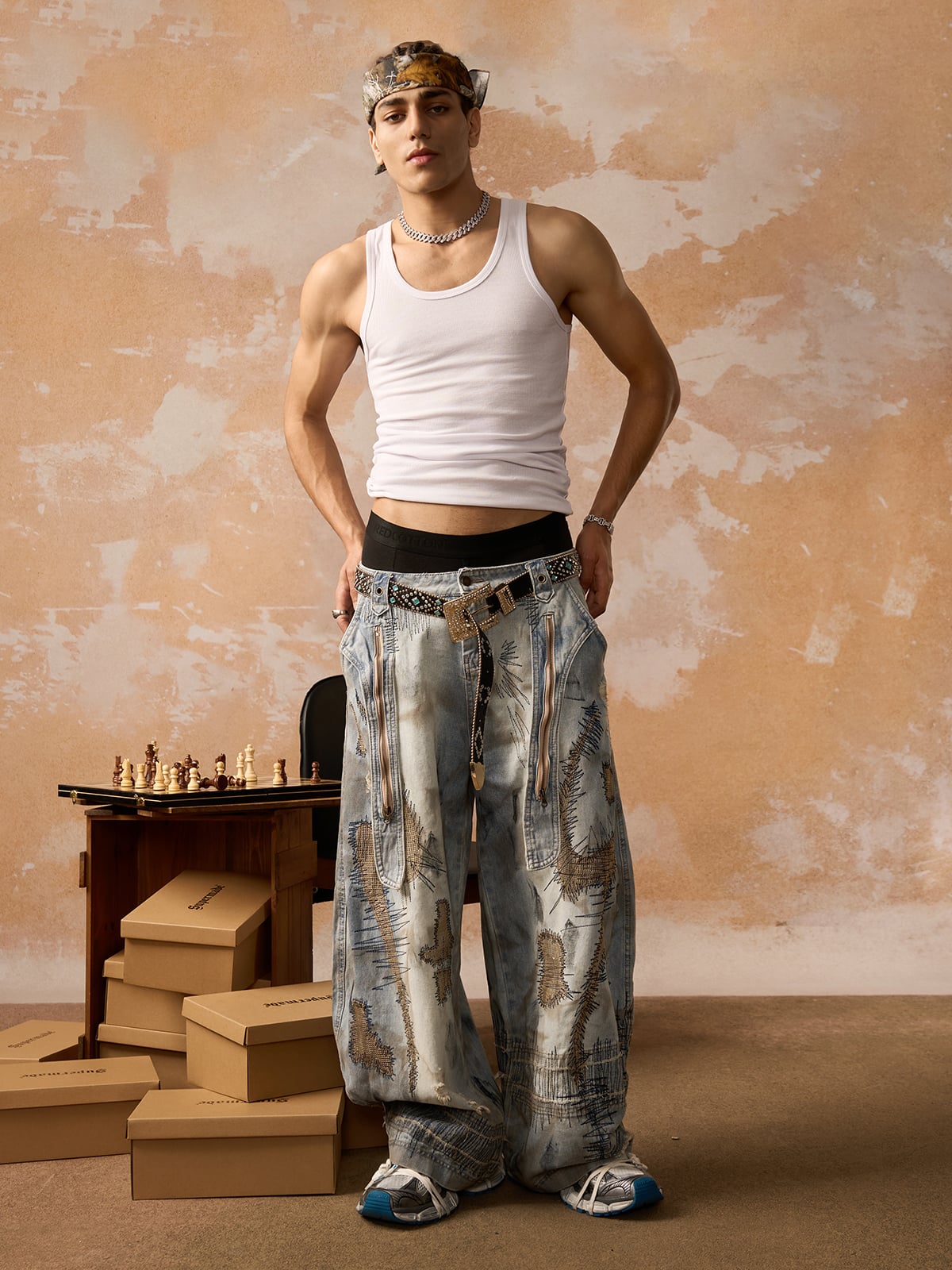 RO Style Washed Barrel Jeans - 2421