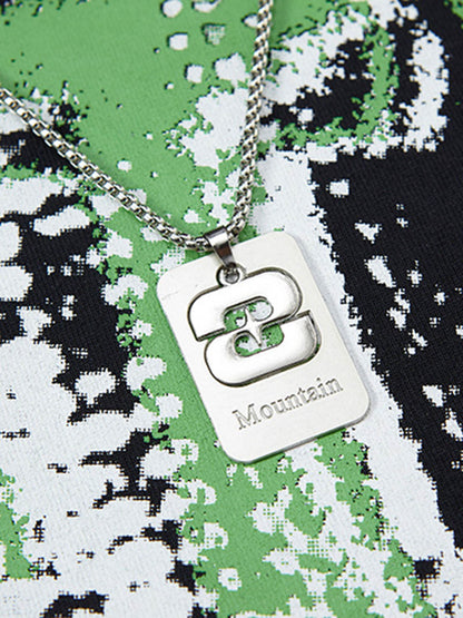 Street Graphic Spray Print Necklace T-Shirt