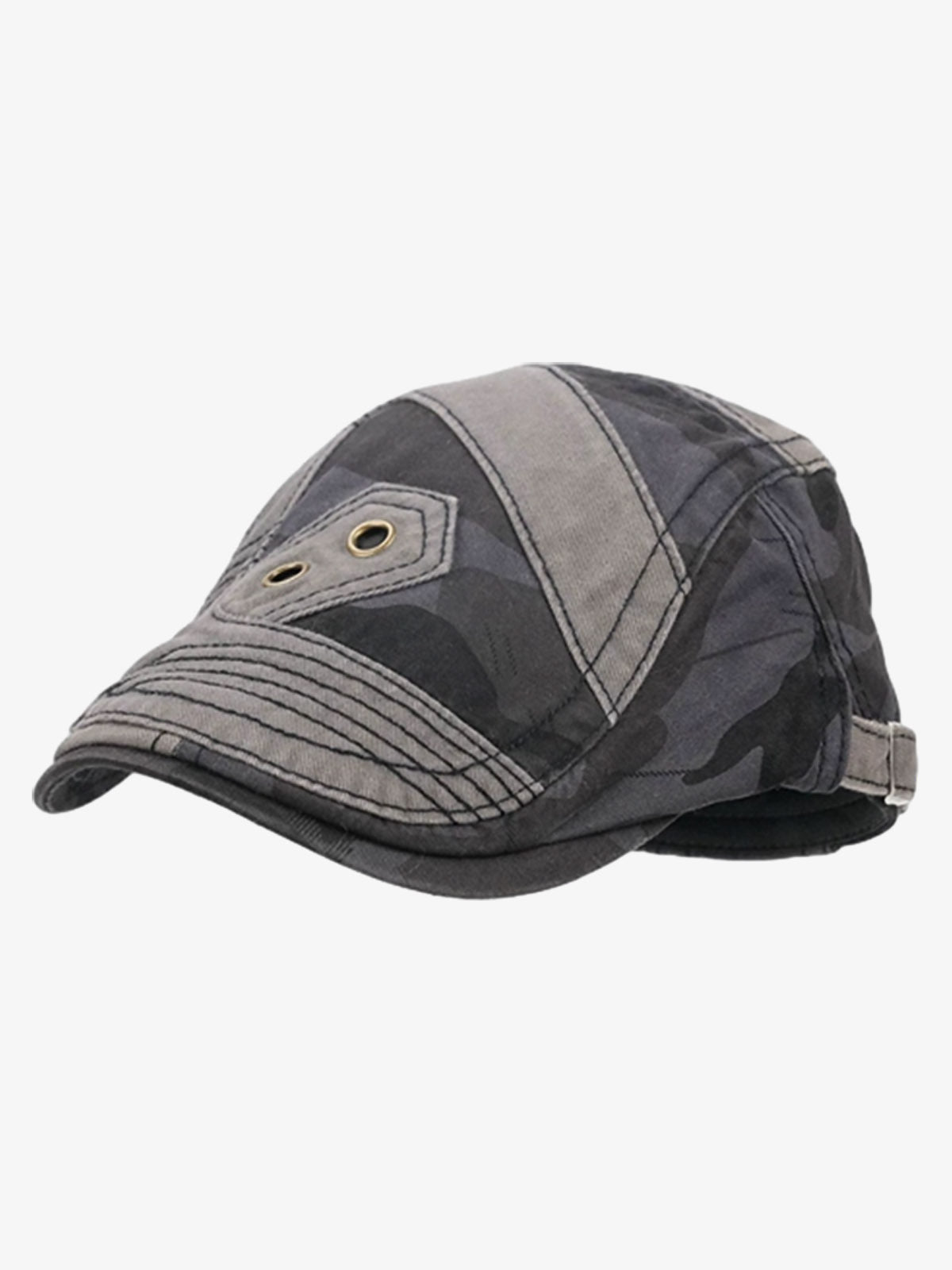 Camouflage Metal Patch Design Duckbill Forward Cap