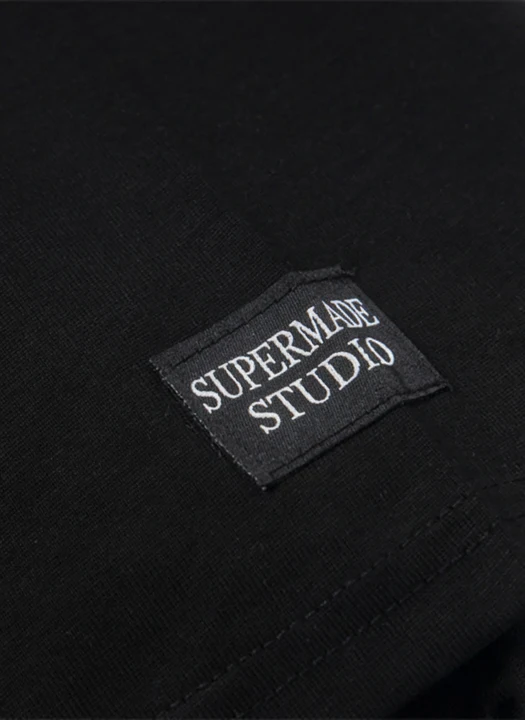 Jersey Knit Detachable Badge Hooded Plaid Cape T-Shirt