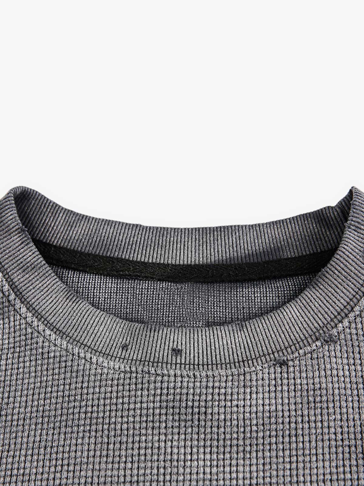 Portrait Pocket Ripped Long Sleeve T-Shirt