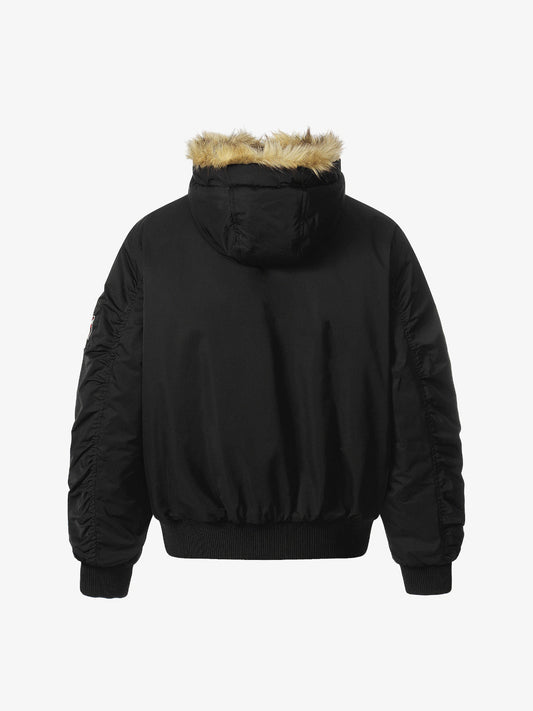 Winter Essential Puffer Jacket with Detachable Fur Hood - Perfect for Cold Weather