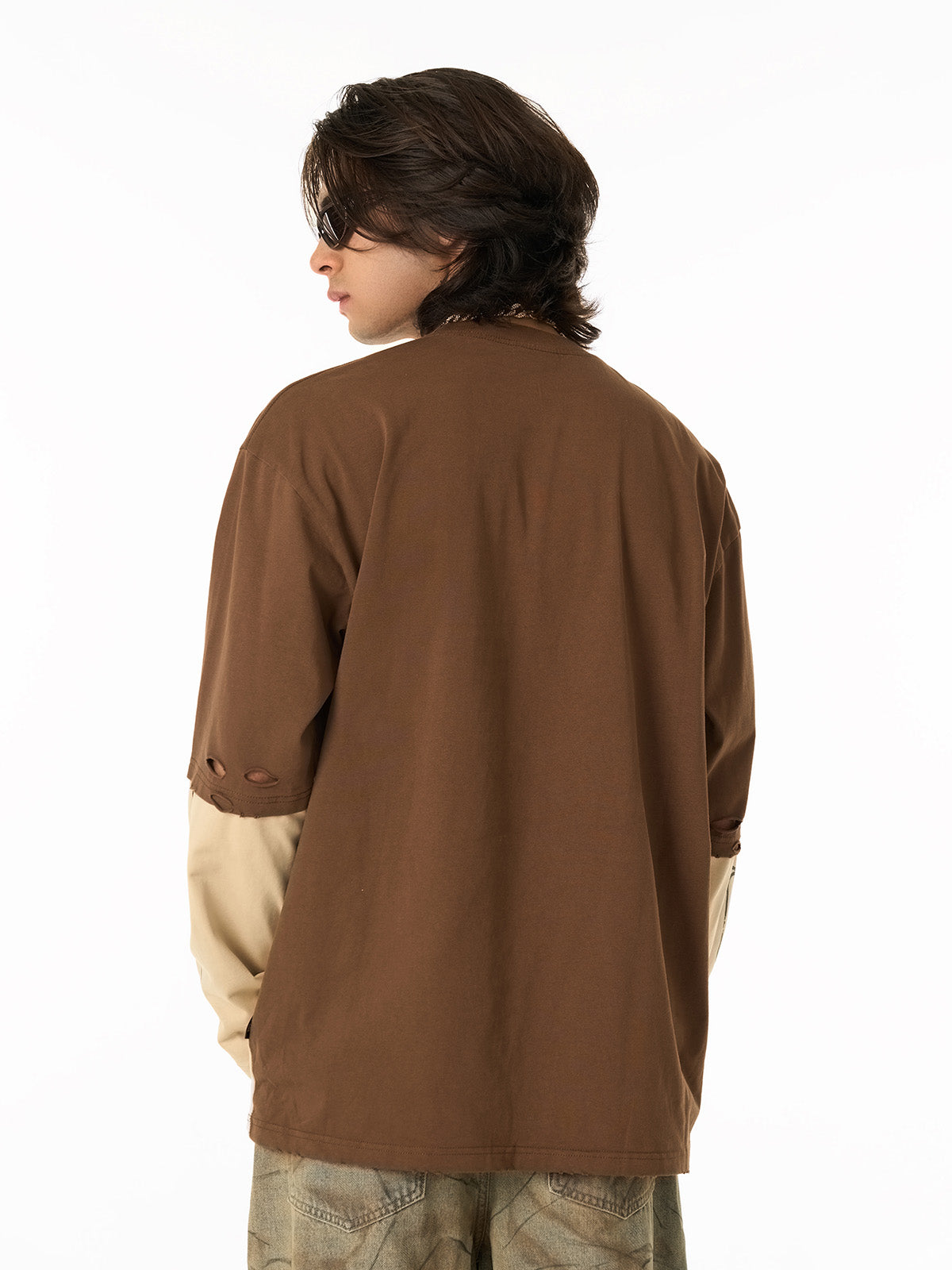 Stylish Long Sleeve Graphic Tee with Camouflage Pants Set for Men