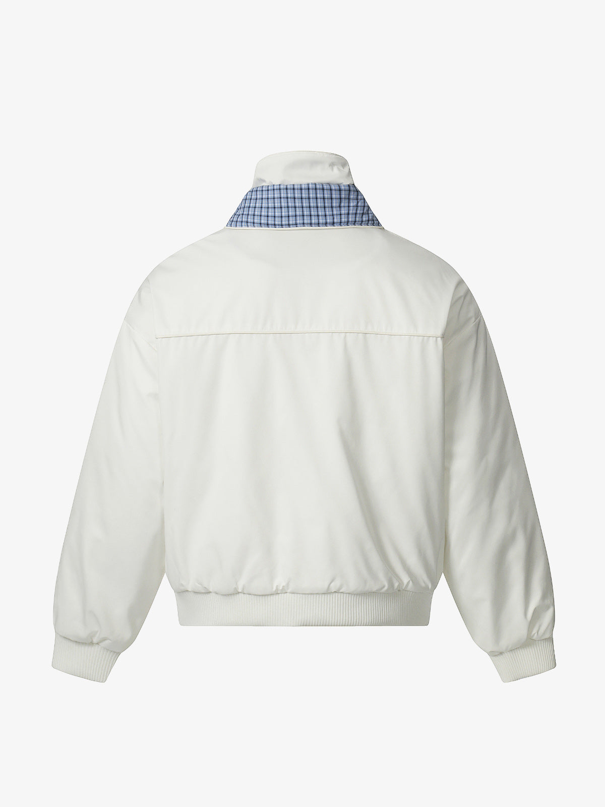 Stylish Black Bomber Jacket with Plaid Collar for Men - Perfect for Casual and Outdoor Wear