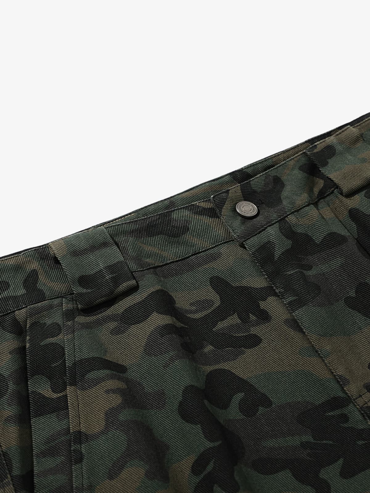 High-Waisted Wide-Leg Cargo Pants with Unique Pocket Design