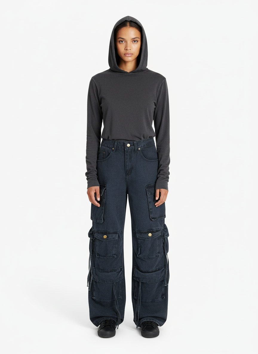 Street Functional Multi-Pocket Workwear Casual Pants