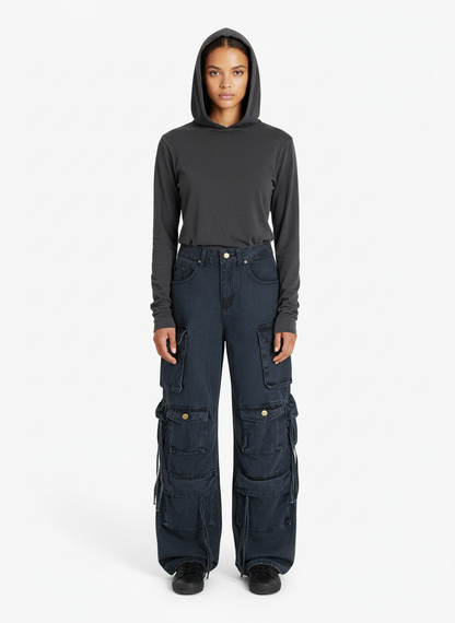 Street Functional Multi-Pocket Workwear Casual Pants