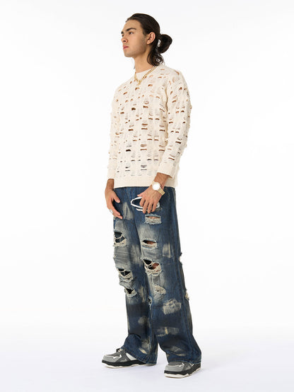 Stylish Open-Knit Sweater for Modern Fashionistas