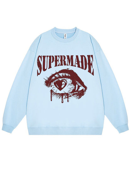 Eye-catching Graphic Crewneck Sweatshirt for Casual Wear