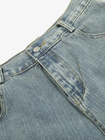 Washed Slub Machete Dye Jeans