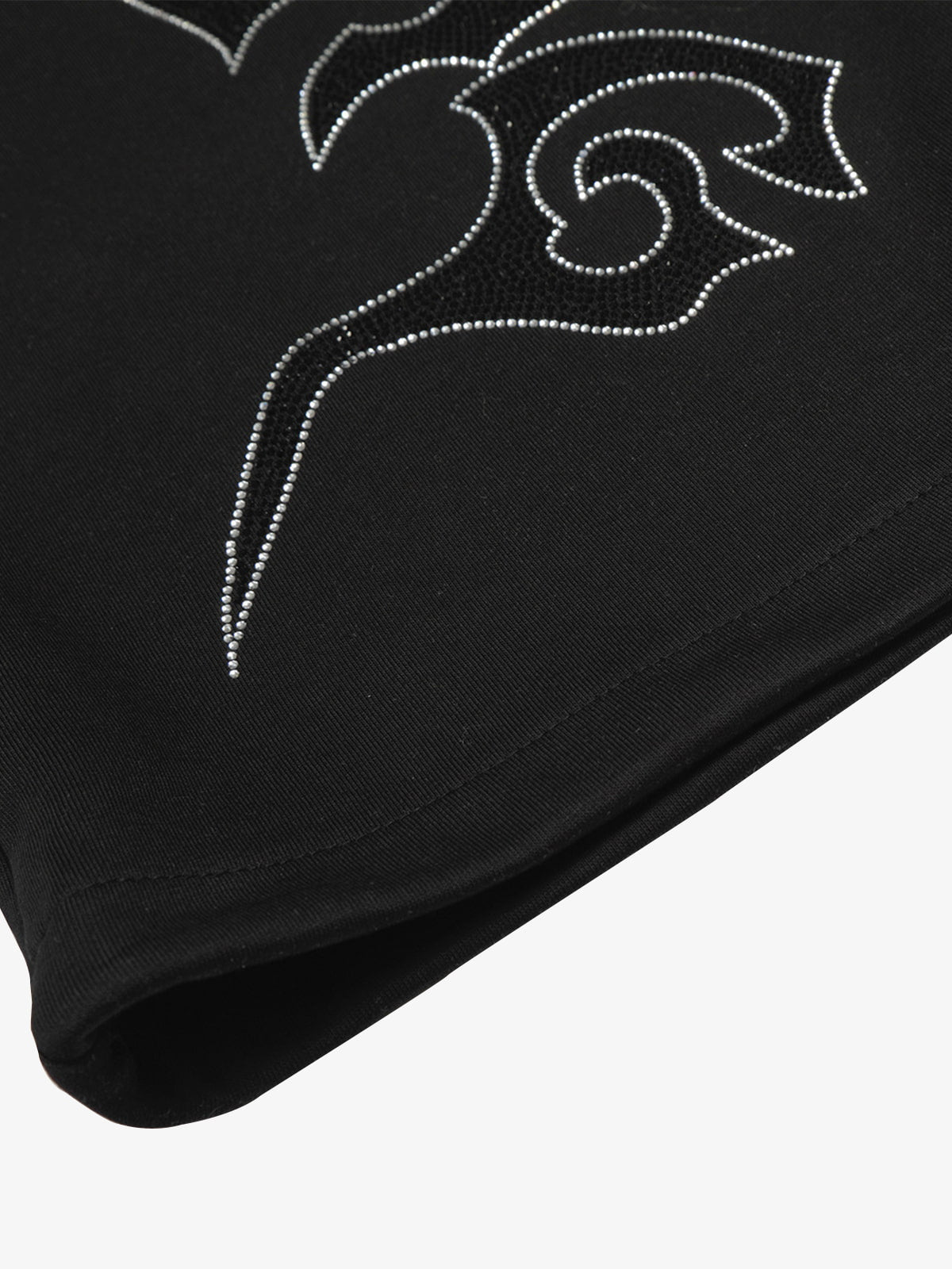 Stylish Black Wide-Leg Pants with Unique Embroidered Design for Casual Wear