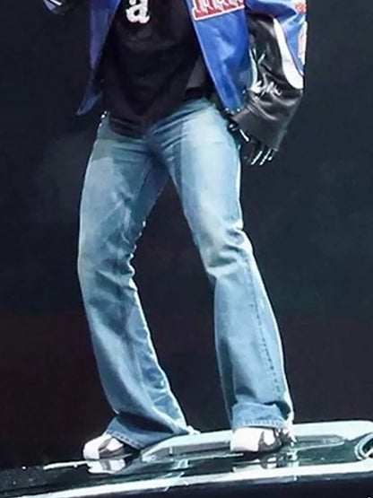 Washed Whitened Flared Jeans