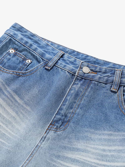 High-Waisted Wide-Leg Cargo Pants with Unique Pocket Design