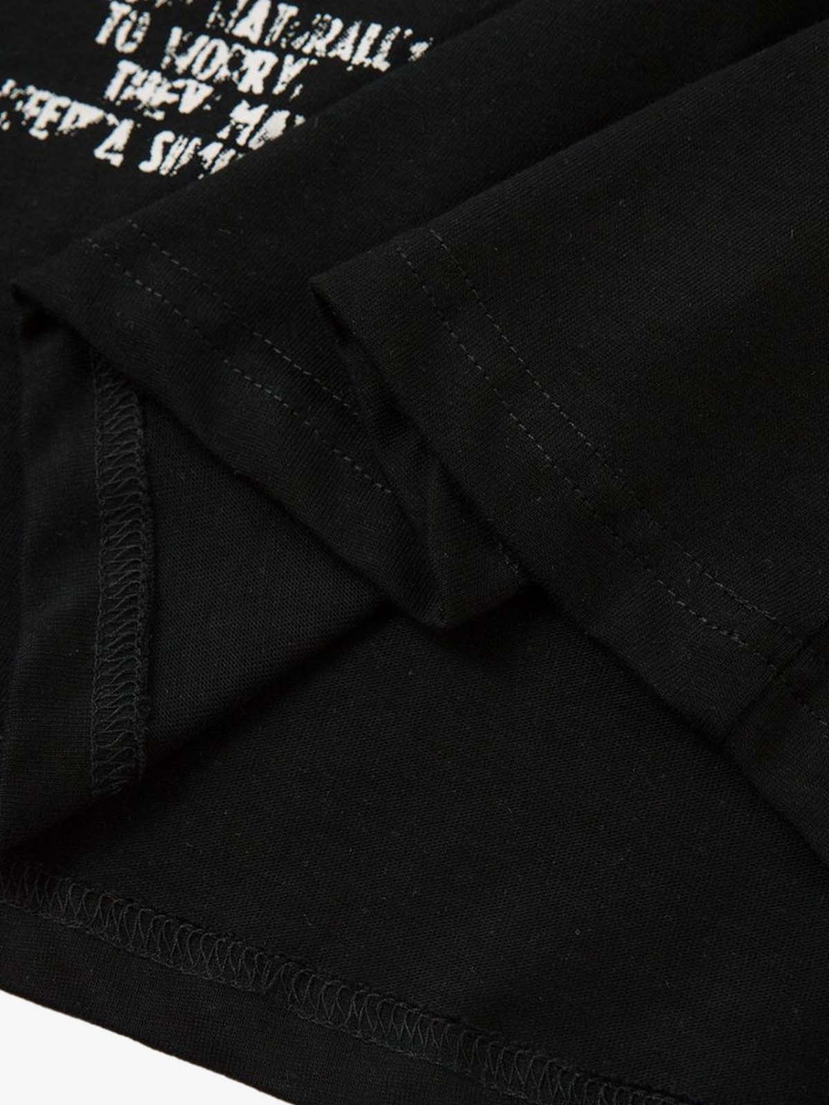 Thesupermade Hip-Hop Punk Faux Two-Piece Long-Sleeved T-Shirt