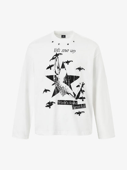 Trendy Graphic Long Sleeve T-Shirt for Men - Perfect for Casual and Festive Wear
