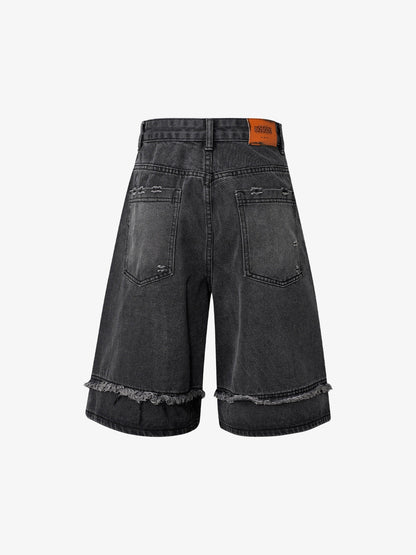 Thesupermade High Street Washed Distressed Denim Shorts - 2100