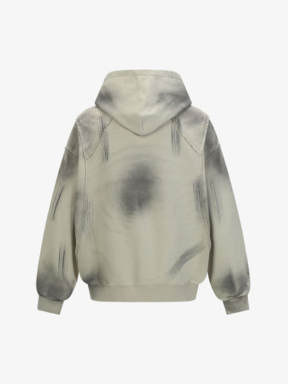 Trendy Tie-Dye Hoodie with Unique Distressed Design for Casual Wear