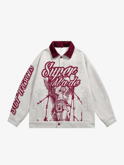 SuperMade Embroidered Jacket with Angel Design