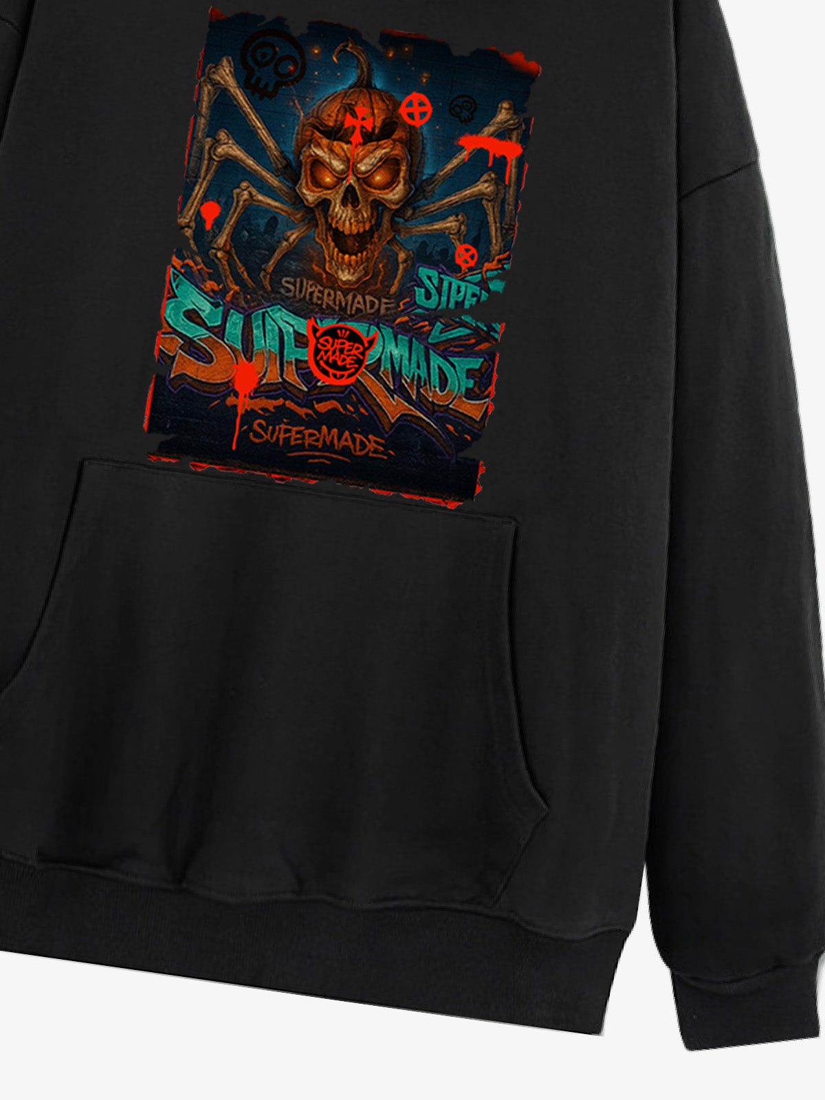 Bloody Dark Skull Spider Hoodie