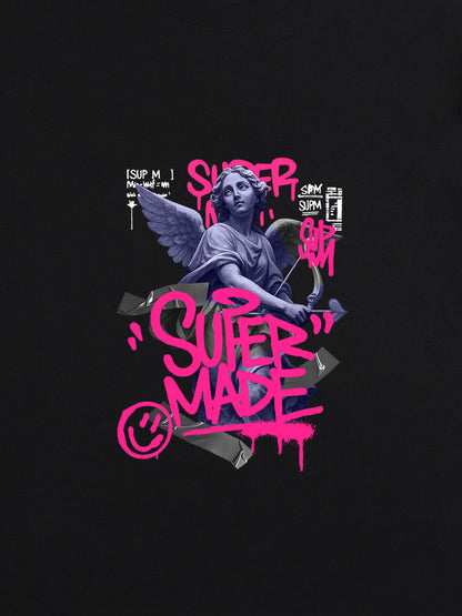 Street Lucky Angel graphic design T-shirt