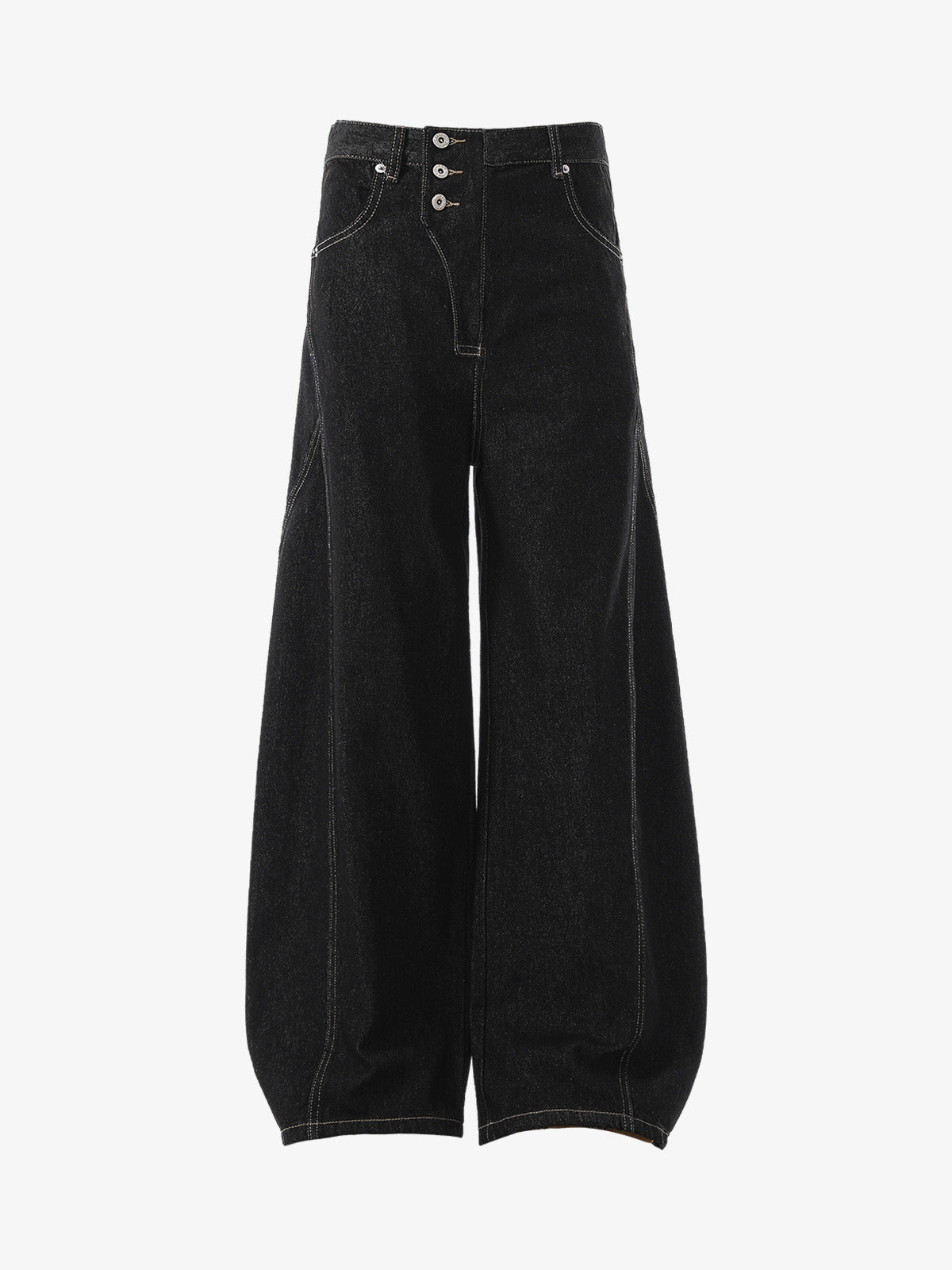 Reverse-Stitched Multi-Button Jeans