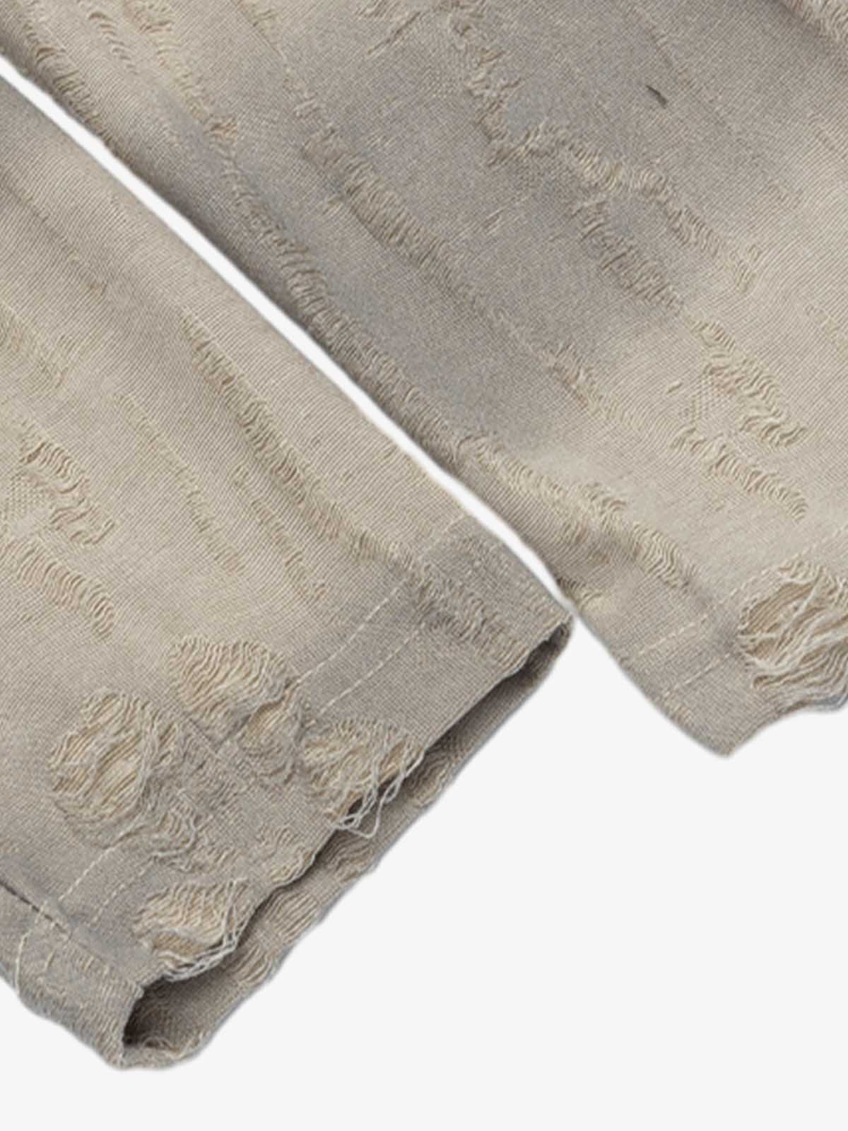 Lazy Drawstring Letter Hole T-shirt