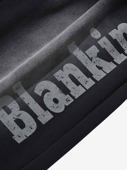 Distressed Gradient Drawstring Wide Leg Pants