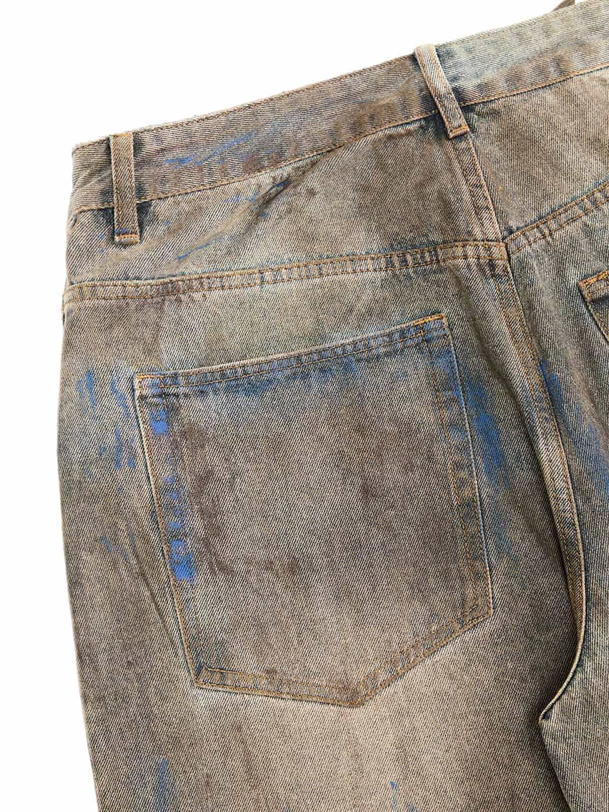 Dirty-Dyed Wasteland Style Baggy Jeans
