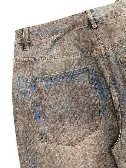 Dirty-Dyed Wasteland Style Baggy Jeans