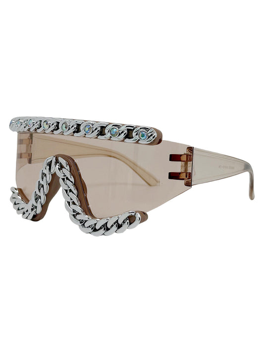 Chain-Embellished Sunglasses