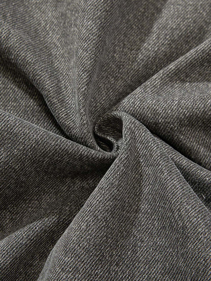 Retro Washed Distressed Denim Jacket