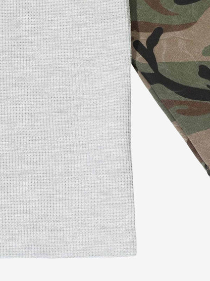 Certified Forces Camo Raglan Long Sleeve Top for Men - Perfect for Casual and Outdoor Activities