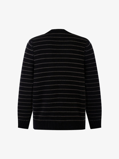 Striped Star-Embellished Sweater for Casual Elegance