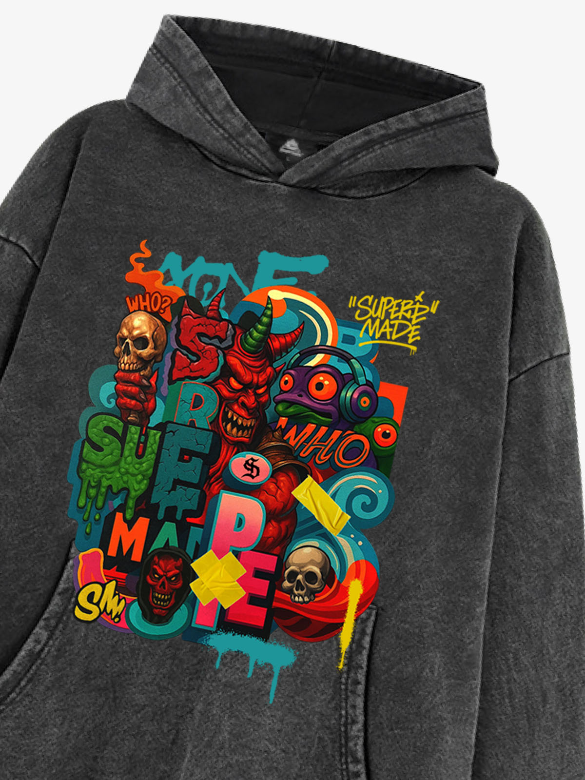 Thesupermade Devil Street Graffiti Carnival Hoodie