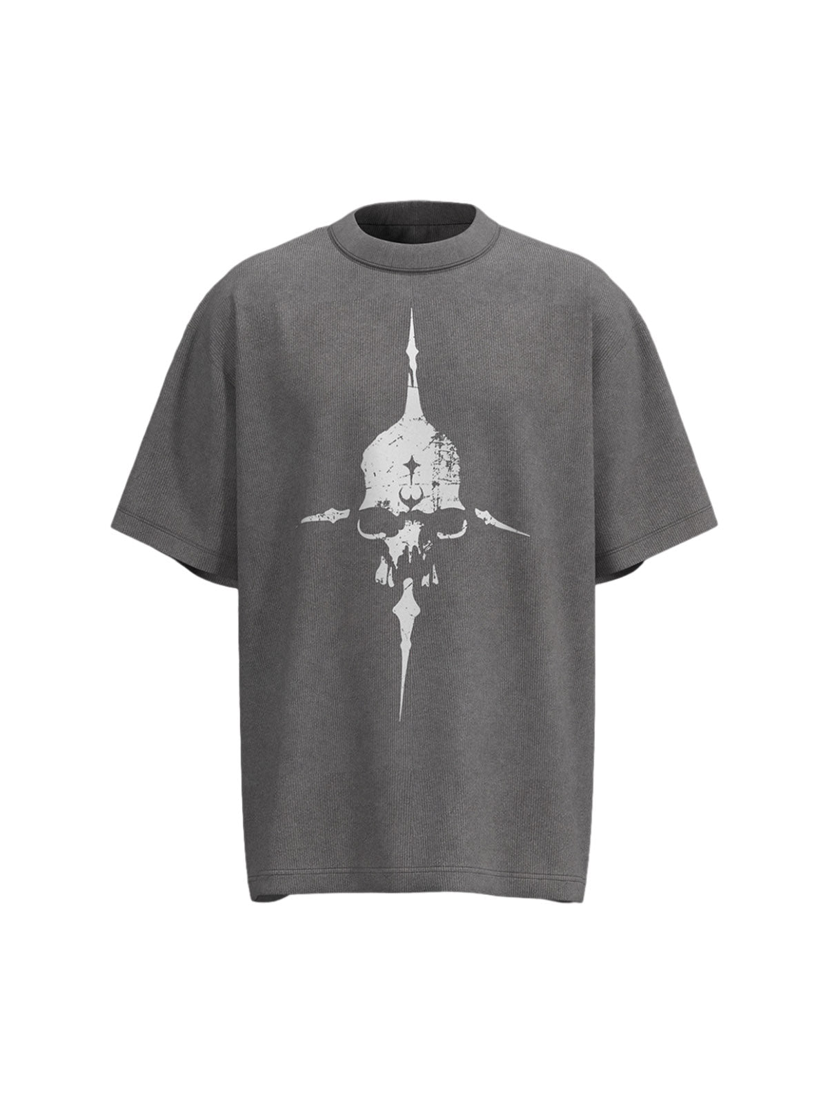 Distressed Skull Cross Graphic T-Shirt