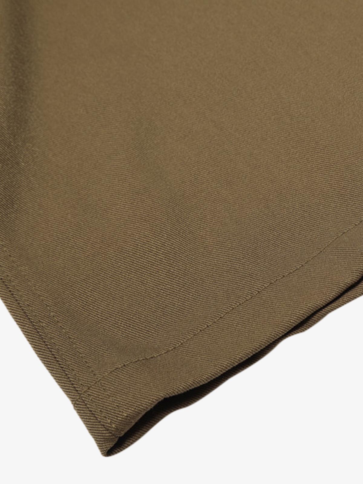 Olive Green Wide-Leg Cargo Trousers with Adjustable Belt and Side Pockets